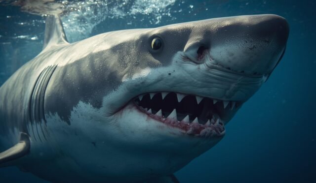 Büyük Beyaz Köpekbalığı Çiğneyebileceğinden Fazlasını Isırıyor