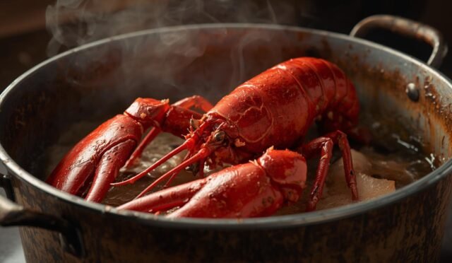 tencere içinde ıstakoz