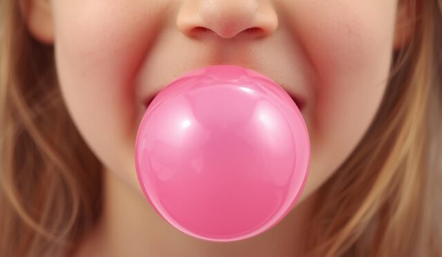 sakız çiğneyen kız