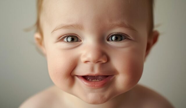 gülen bir bebek çiz