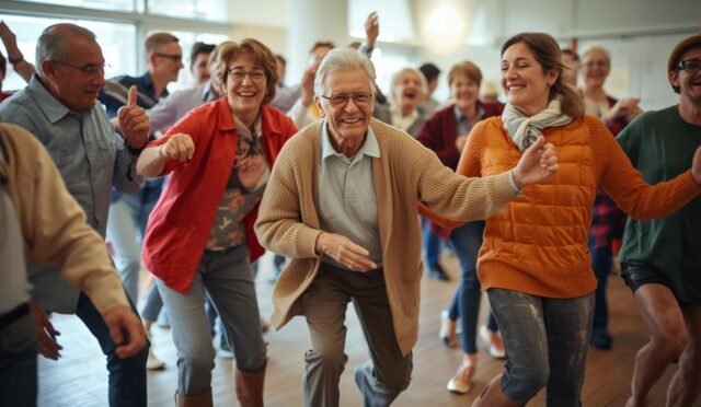 dans eden yaşlı insanlar