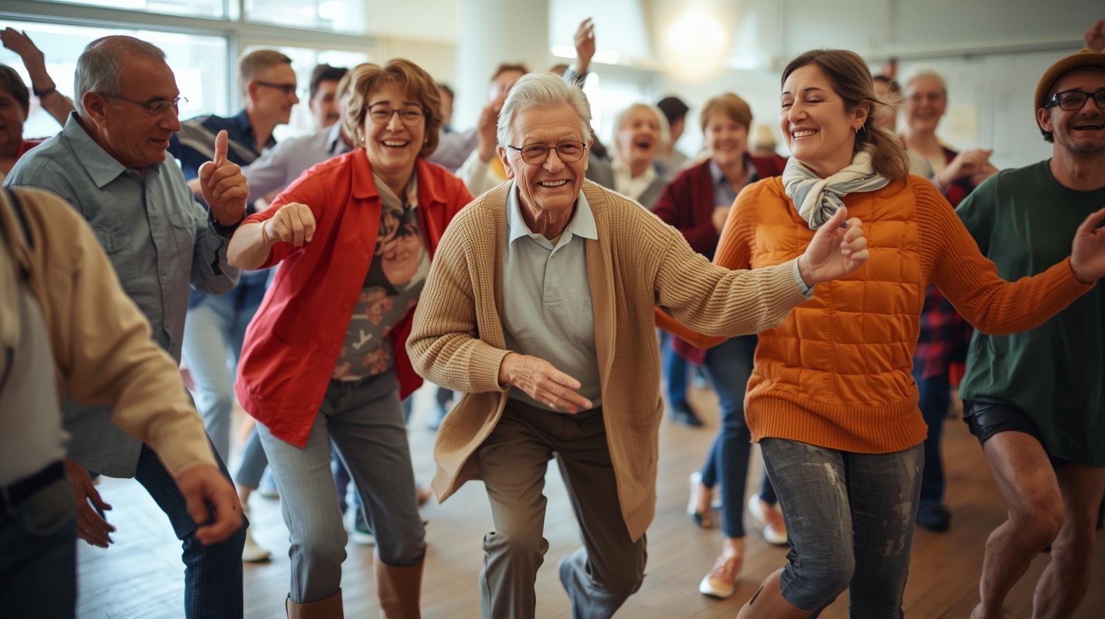 dans eden yaşlı insanlar