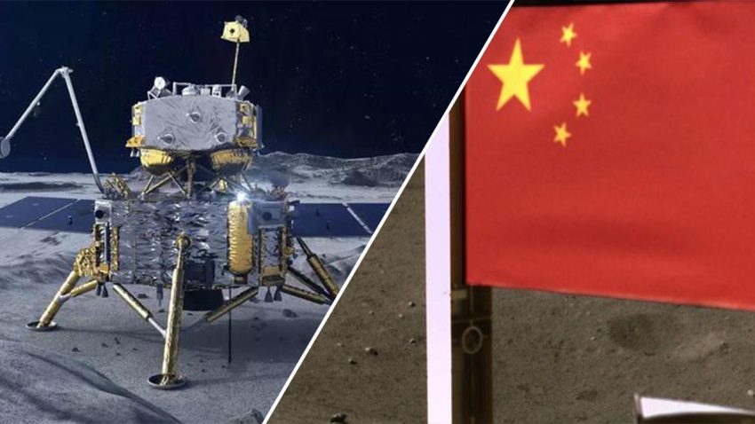 Chang’e 5 uzay aracı Ay’a bayrak dikti!