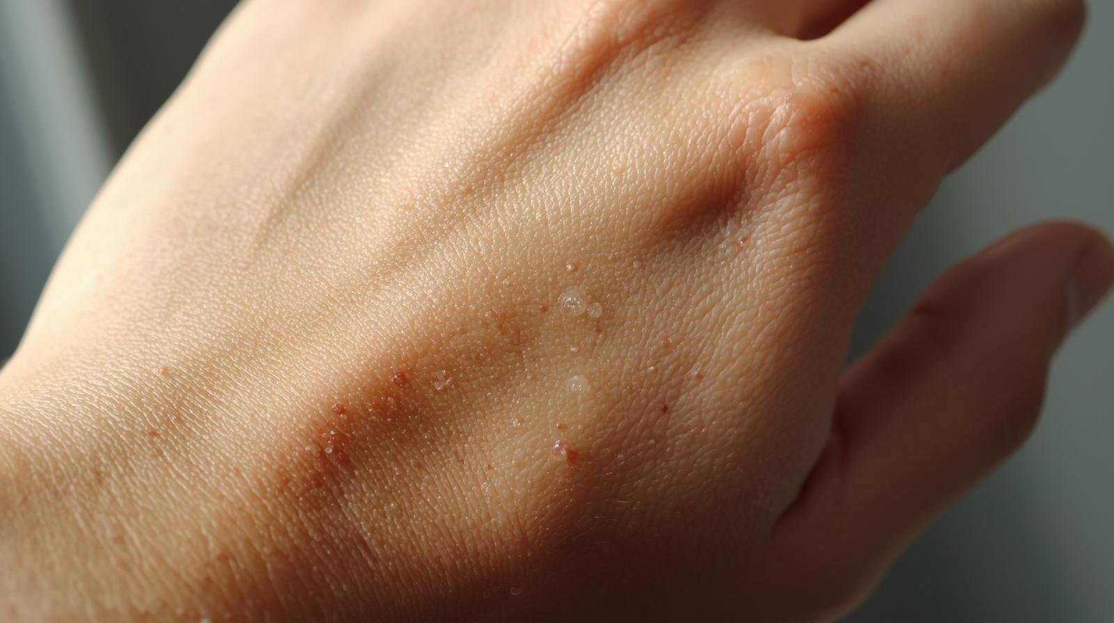 üzerinde sivilceler olan ell arka yüzü